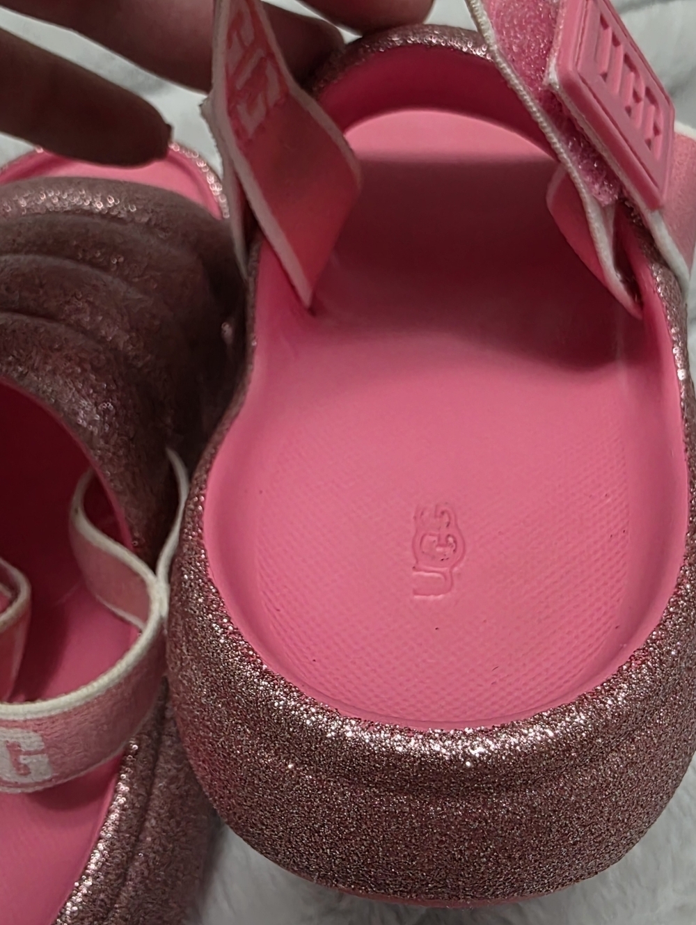 UGG K Sport Yeah Glitter Sandals Size 10 Toddler - Picture 3 of 11